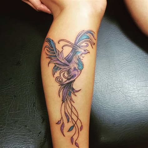 tattoos of a phoenix bird|phoenix thigh tattoos for women.